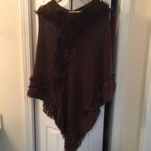 Brown poncho